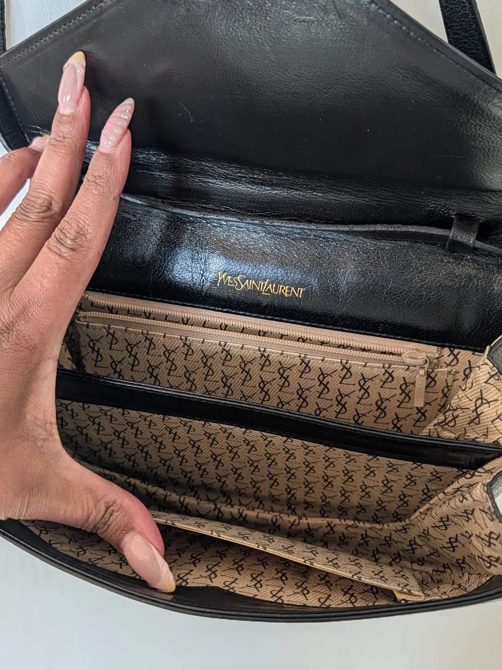 YSL Vintage Lizard Leather Envelope Crossbody - Picture 4 of 5